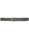 Square Buckle Reversible Belt Grey - GUCCI - BALAAN 2