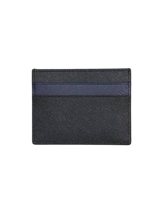 Bicolor Leather Card Wallet Black - MARNI - BALAAN 3