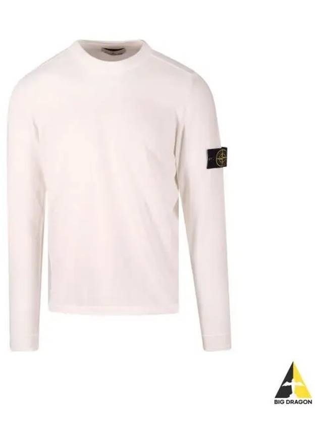 Raw Hand Cotton Crewneck Knit Top White - STONE ISLAND - BALAAN 2