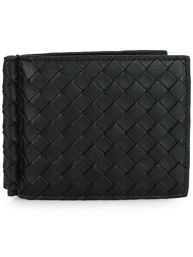 Intrecciato Money Clip Card Wallet Black - BOTTEGA VENETA - BALAAN 4