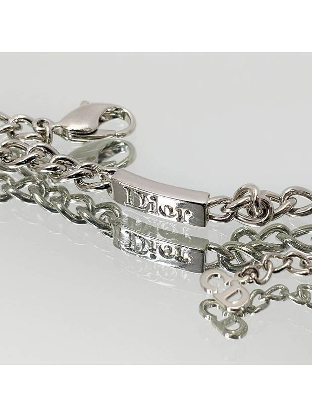 Logo Plate Silver Bracelet 4VDIA43894 - DIOR - BALAAN 1