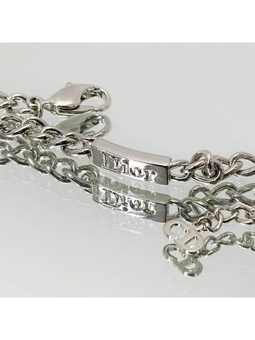 Logo Plate Silver Bracelet 4VDIA43894 - DIOR - BALAAN 1