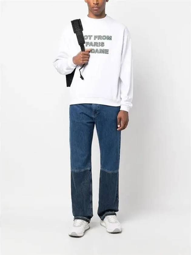 Drold Monsieur Slogan Sweatshirt White SW113 CO001 - DROLE DE MONSIEUR - BALAAN 4