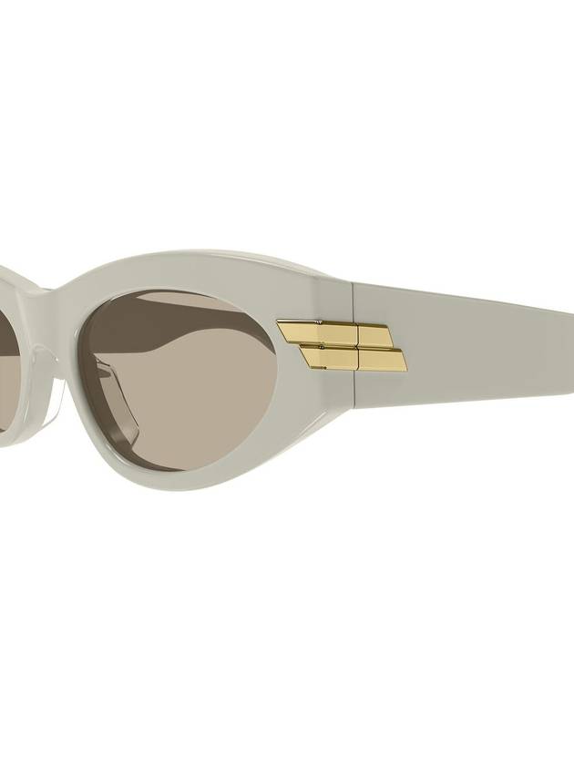 Sunglasses BV1189S 007 WHITE WHITE BROWN - BOTTEGA VENETA - BALAAN 4