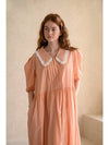 Caisienne puff sleeve pintuck frill dress_coral - CAHIERS - BALAAN 9