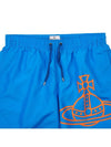 Men's Logo Printing Swim Shorts Ocean Blue - VIVIENNE WESTWOOD - BALAAN.