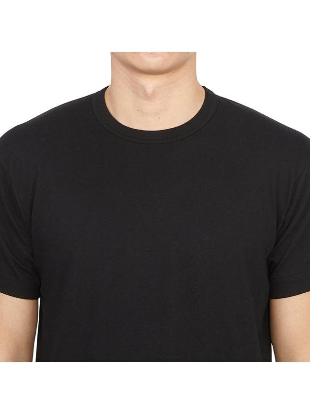 Heart patch short sleeve t shirt black - COMME DES GARCONS PLAY - BALAAN 6