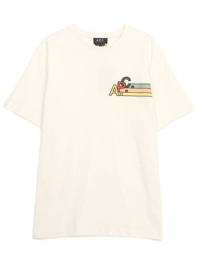 Logo Cotton Short Sleeve T-Shirt Chalk - A.P.C. - BALAAN 2