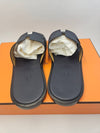 Izmir Leather Slippers Marine Brown - HERMES - BALAAN 9