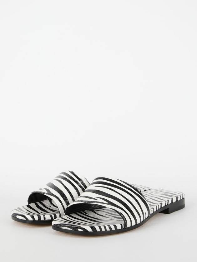 Zebra-Print Flat Sandals - PARIS TEXAS - BALAAN 2