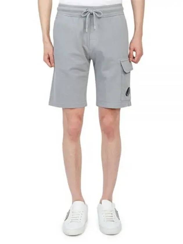 Men's Lens Patch Cargo Shorts Grey - CP COMPANY - BALAAN 2