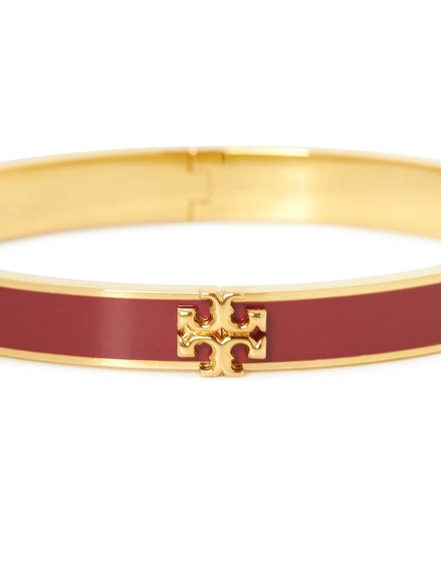 Kira Enamel Bangle Bracelet Gold Dried Tomato - TORY BURCH - BALAAN 6