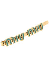 Enamel Metal Hair Clip Gold Green - MIU MIU - BALAAN 4