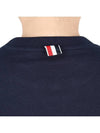 Engineered 4 Bar Stripe Loopback Jersey Knit Crewneck Sweatshirt Navy - THOM BROWNE - BALAAN 11