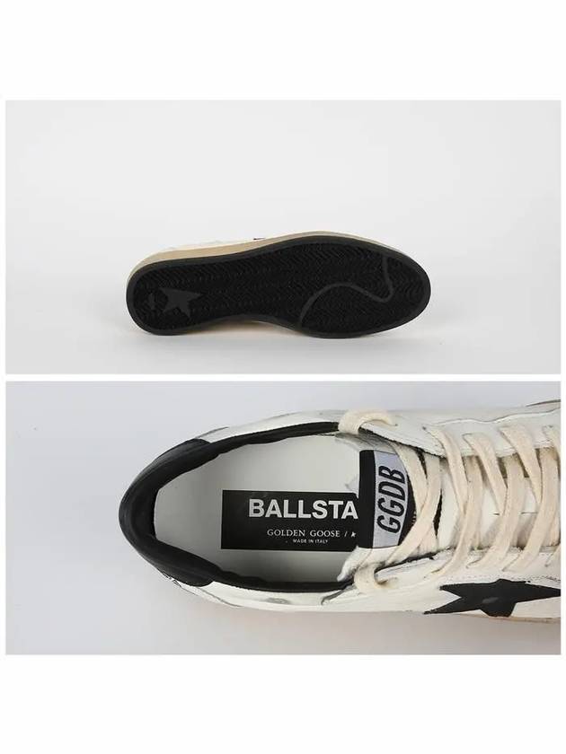 Ball Star Leather Heel Tab Low Sneakers White Black - GOLDEN GOOSE - BALAAN 5