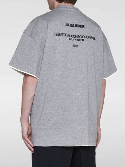 T-shirt di cotone Jil Sander con logo posteriore - JIL SANDER - BALAAN 2