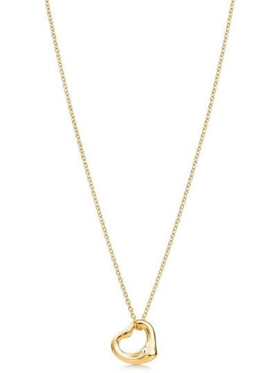 Open Heart Pendant 11MM Necklace Gold - TIFFANY & CO. - BALAAN 2