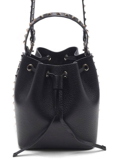 Women's Rockstud Bucket Bag Black - VALENTINO - BALAAN 2