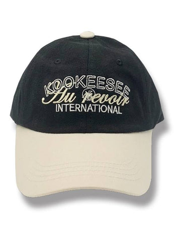 two tone vintage washing ball cap_Black Ivory - KOOKEESEE - BALAAN 1