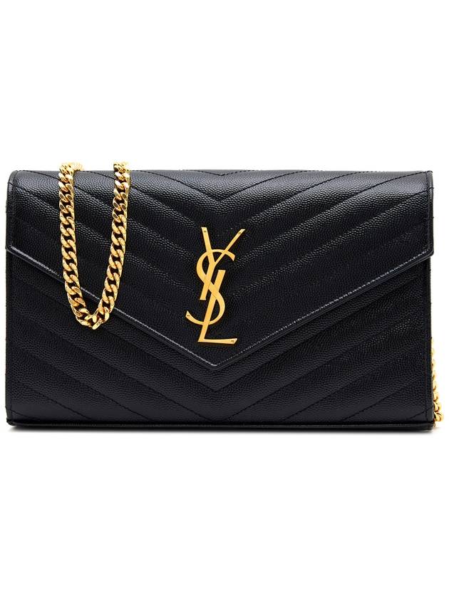 Monogram Matelasse Chain Shoulder Bag Black - SAINT LAURENT - BALAAN 2