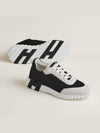 Bouncing Sneakers Mesh Suede Goatskin & Noir Blanc - HERMES - BALAAN 4