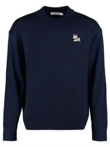 Knit sweatshirt navy KM00503KT1036 1258283 - MAISON KITSUNE - BALAAN 1