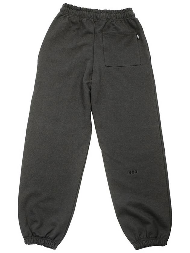 420 Embroidered Jogger Pants Charcoal - FOREEDCLUB - BALAAN 3