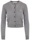 Baby Fox Patch Regular Cardigan Grey Melange - MAISON KITSUNE - BALAAN 3