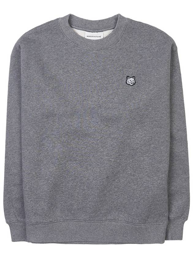 Women's Bold Fox Head Patch Comfort Sweatshirt Medium Grey Melange - MAISON KITSUNE - BALAAN 2