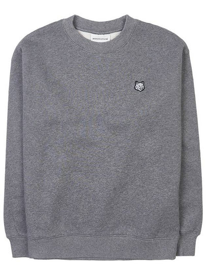 Women's Bold Fox Head Patch Comfort Sweatshirt Medium Grey Melange - MAISON KITSUNE - BALAAN 2