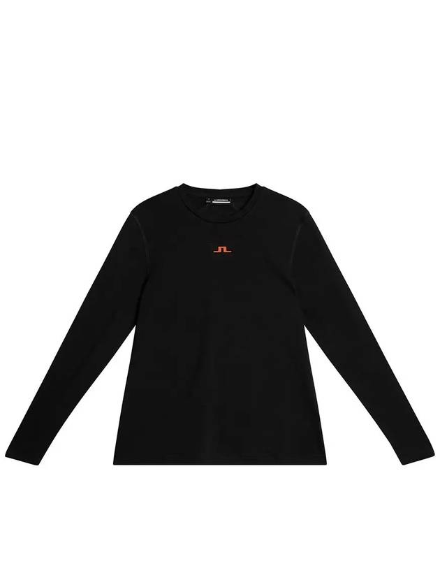 Shauna Logo Long Sleeve T-Shirt Black - J.LINDEBERG - BALAAN 2