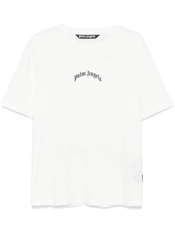 Palm Angels Back Curved-Logo T-Shirt - PALM ANGELS - BALAAN 1