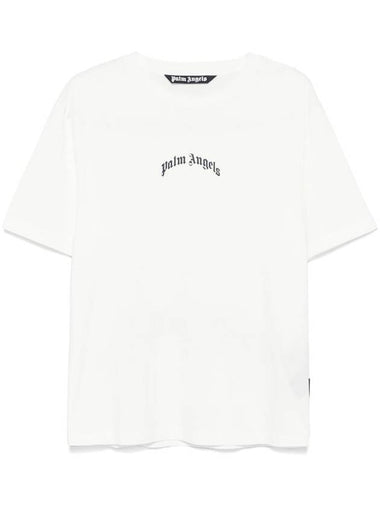 Palm Angels Back Curved-Logo T-Shirt - PALM ANGELS - BALAAN 1