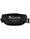 logo belt bag black - ALEXANDER MCQUEEN - BALAAN.