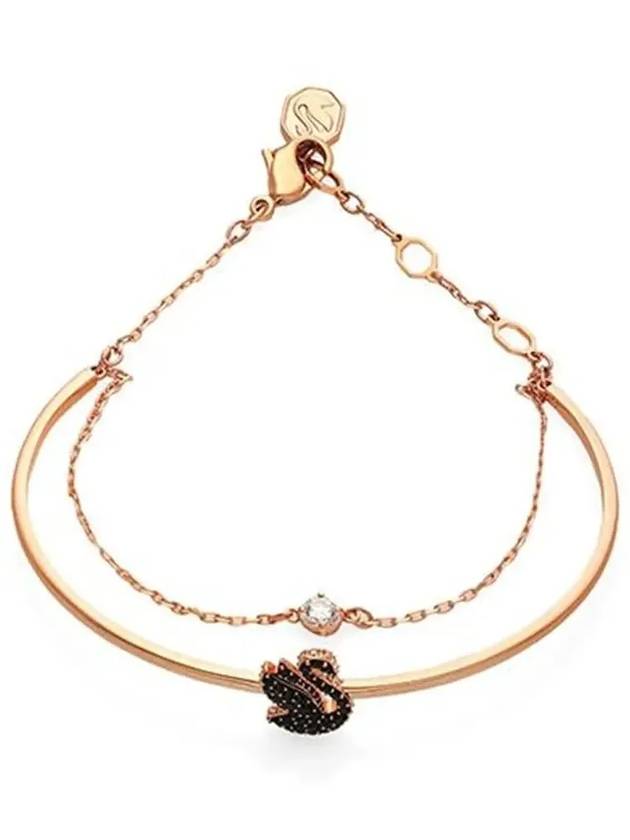 Swan Crystal Bracelet Black Rose Gold - SWAROVSKI - BALAAN 4