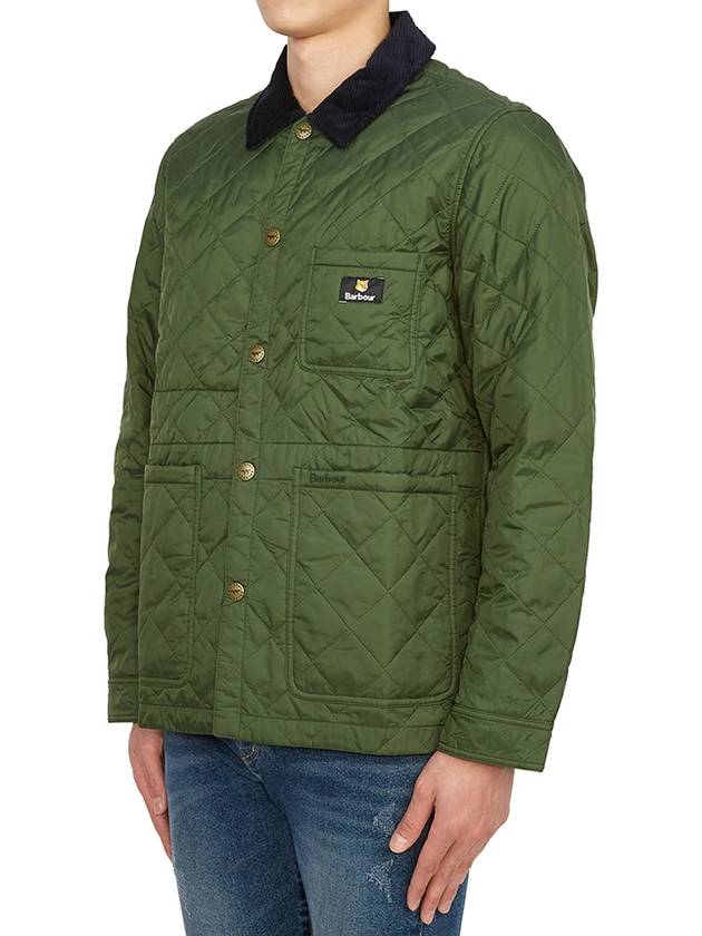 Kenning Quilting  Logo Patch Jacket Green - BARBOUR - BALAAN 6