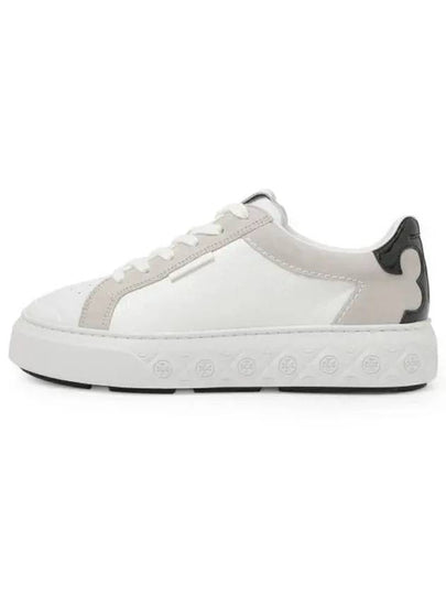 Ladybug Suede Leather Low Top Sneakers White - TORY BURCH - BALAAN 2