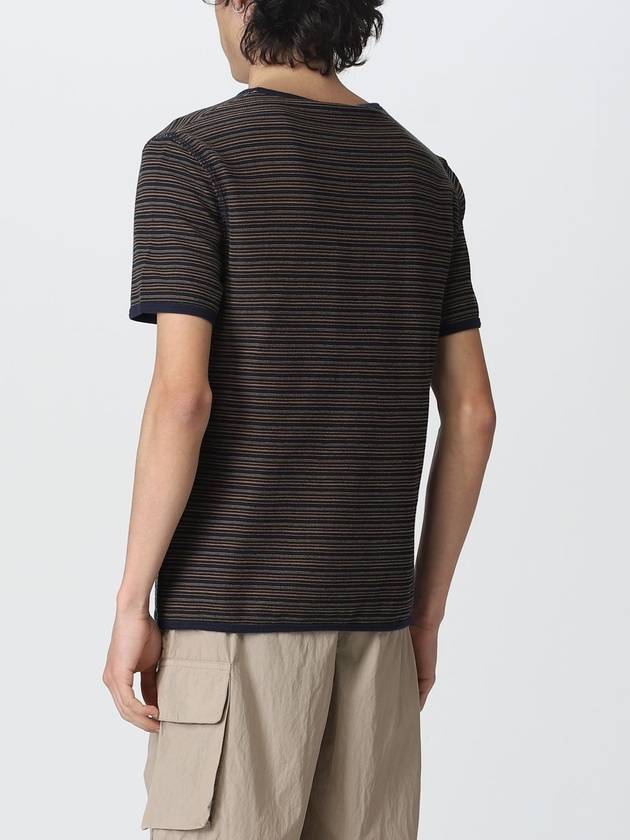 Striped Short Sleeve T-Shirt Navy Brown - OUR LEGACY - BALAAN 3