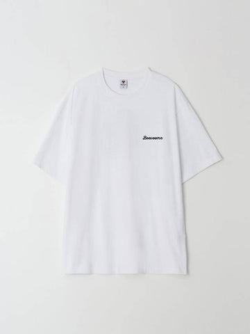 Original logo embroidered t-shirt white - BOOVOOM - BALAAN 1