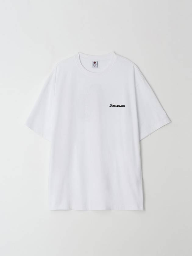 Original logo embroidered t-shirt white - BOOVOOM - BALAAN 1