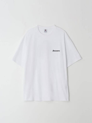 Original Embroidered Logo Short Sleeve T-Shirt White - BOOVOOM - BALAAN 1