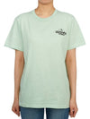 Logo Print Relaxed Fit Short Sleeve T-Shirt Aqua Form - GANNI - BALAAN 4