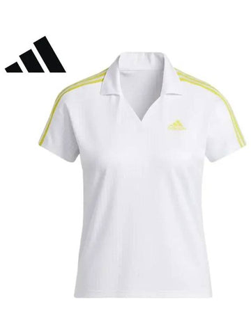 HG6943 Women s 3 Stripe Short Sleeve T Shirt - ADIDAS GOLF - BALAAN 1