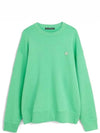 Face Patch Sweatshirt Fern Green - ACNE STUDIOS - BALAAN 2