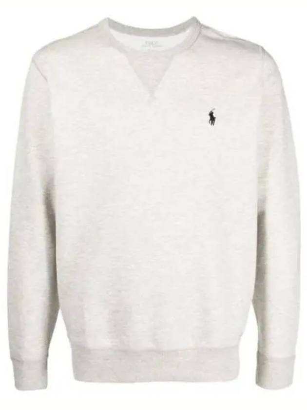 Embroidered Logo Basic Crew Neck Sweatshirt Grey Melange - POLO RALPH LAUREN - BALAAN 2