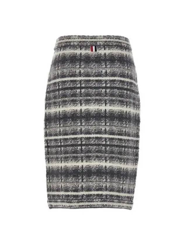 Tartan Check H Line Skirt Grey - THOM BROWNE - BALAAN 3