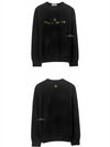 Wappen Patch Erase Logo Sweatshirt Black - STONE ISLAND - BALAAN 6