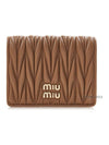 Matelasse Leather Half Wallet Caramel - MIU MIU - BALAAN 2