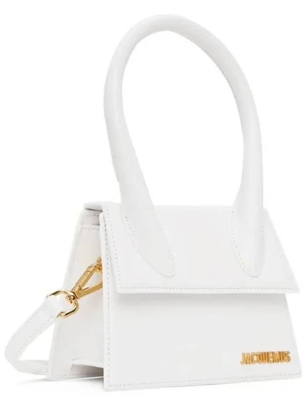 Le Chiquito Moyen Leather Mini Shoulder Bag White - JACQUEMUS - BALAAN 3