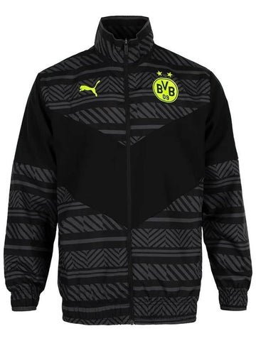 Dortmund Pre-Match Zip-Up Jacket Black - PUMA - BALAAN 1